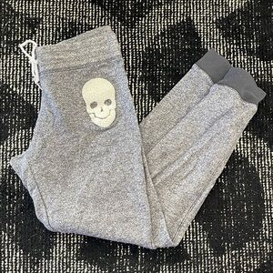 Aeropostale Charcoal Joggers with Skull Accent